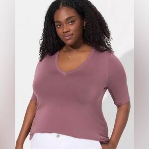 MAKE OFFER! Simply Mauve-a-lous! Super Soft Knit Short Sleeve Tunic Top